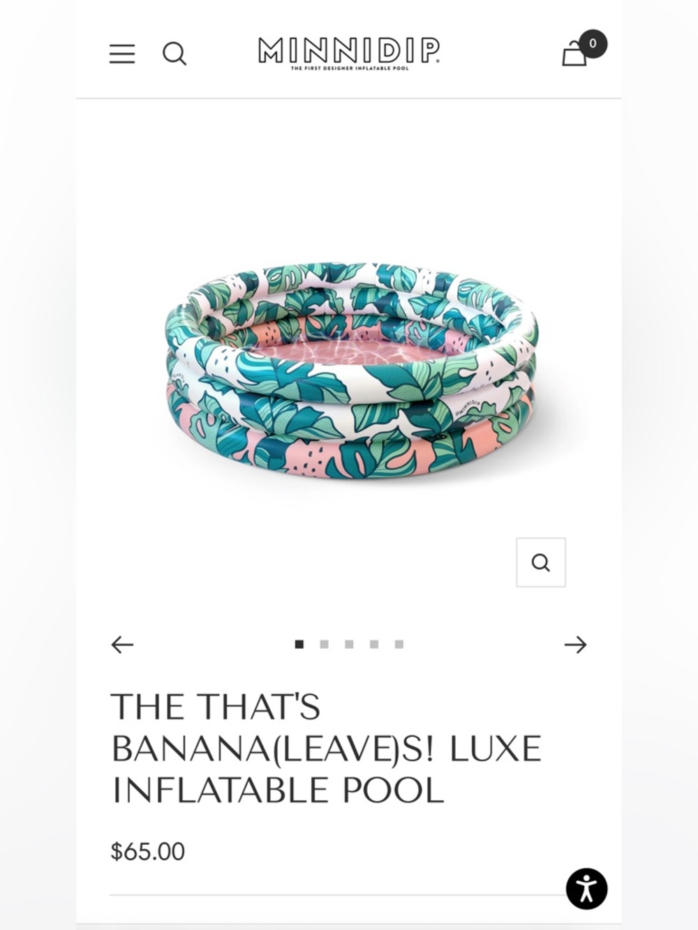 That's Banana(leaves)! Luxe Inflatable Pool - Pink & Teal